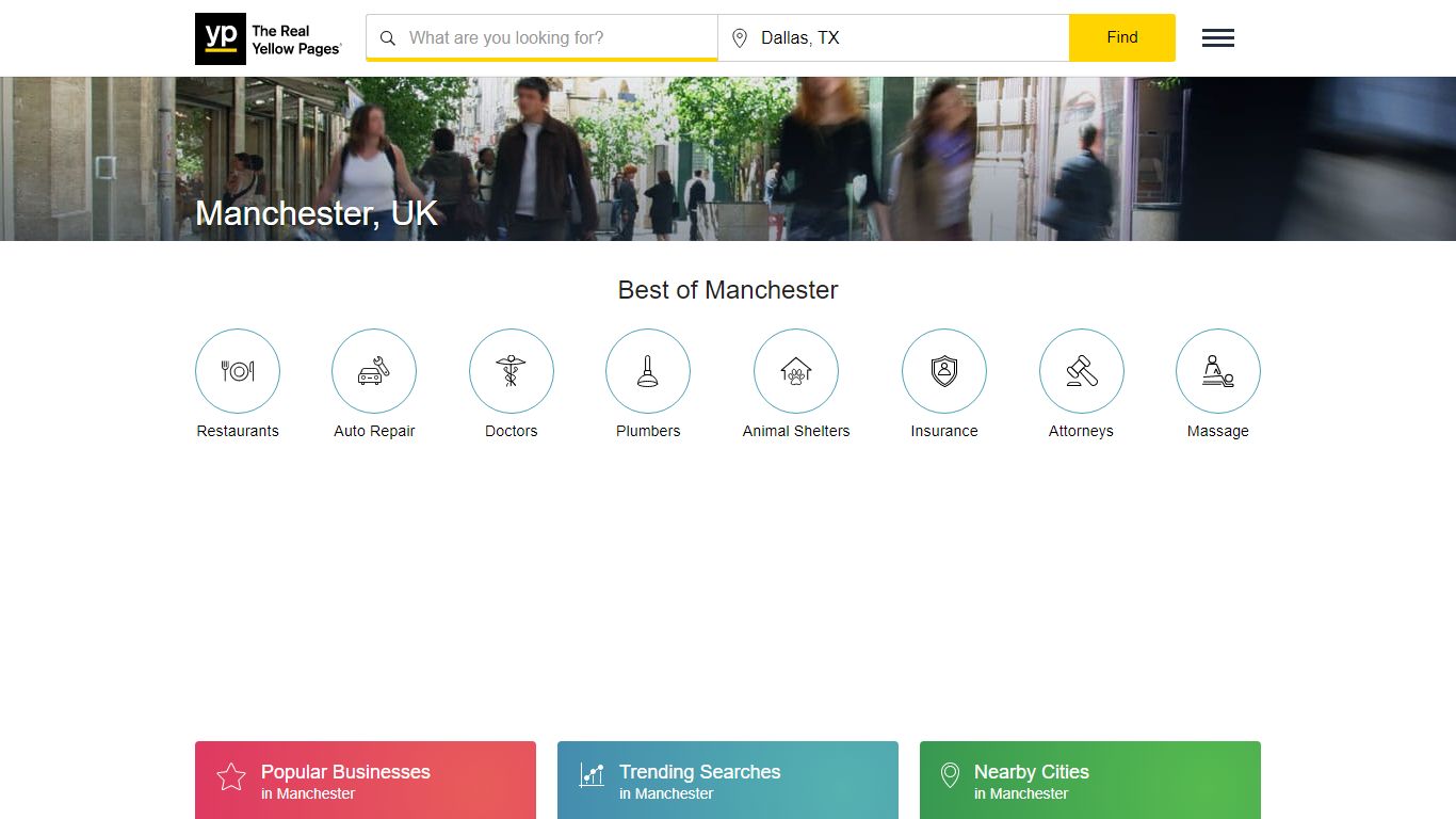 The Real Yellow Pages® - Manchester, UK Directory - YP.com